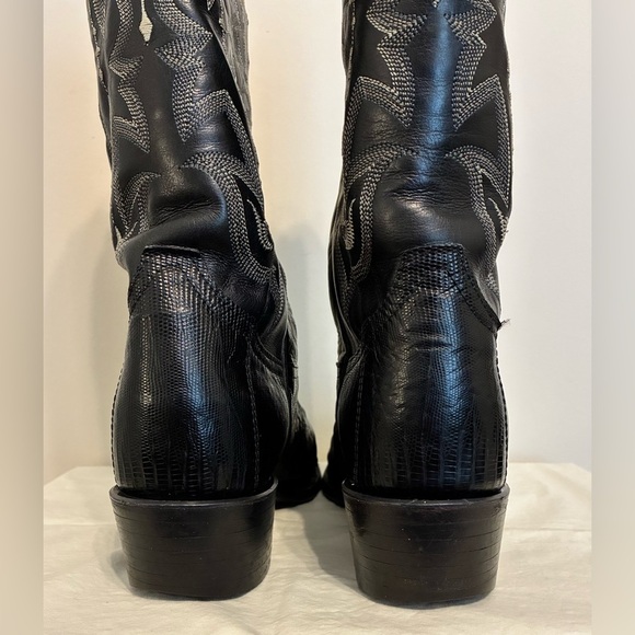 Tony Lama Men’s Nacogdoches Teju Lizard Black Leather Western Boot; Size 8.5D - Picture 3 of 16